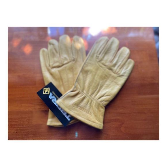 Terra Cowhide Leather Work Gloves Tan NWT Sz M - Picture 13 of 13